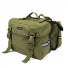 সবুজ ক্যানভাস সাইকেল ডাবল প্যানিয়ার ব্যাগ