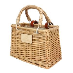 হস্তনির্মিত বাস্কেট সাইকেল সামনে উইকারের ঝুড়ি