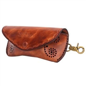 Leather Eyeglasses Holder Case Belt Carry Clip